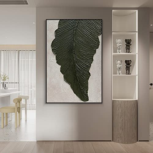 Décoration murale salon avec une peinture à l'huile grand format vertical sans cadre texture