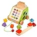 WZLDP Kid Holz Retro-Telefon Farbe spielt Spielzeug-Telefon