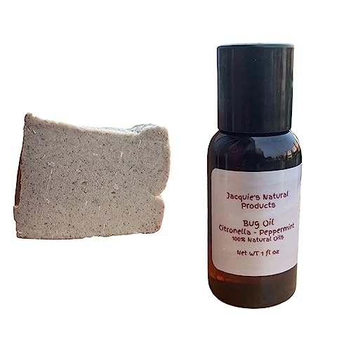 Jacquie's Natural Products - Citronella Essential Oil Soap and Body Oil - Hiking, Camping, Outdoors