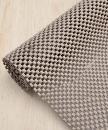 Image of Dribble (45cm X 125cm- 2Pcs Pack) Eva Shelf Liner Mat Roll, Non Slip Drawer & Cabinet Liner for Kitchen, Oilproof Washable Fridge Mat | Anti Skid Cupboard Wardrobe Multipurpose Mat (Beige) Pack of 2
