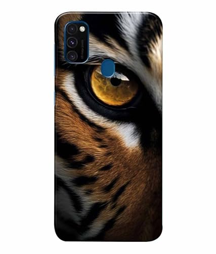 Image of Printed Hard Back Case Cover & Compatible for Samsung Galaxy M21 / Samsung Galaxy M30S | Tiger Faces Art (Multicolor) - D1205