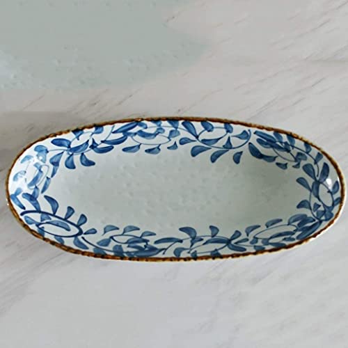 Stoneware Plate Long Fish Plate- Serving Platters, Porcelain Serving Trays For Parties, Rectangular Plates Cooktop Plate #TOP2