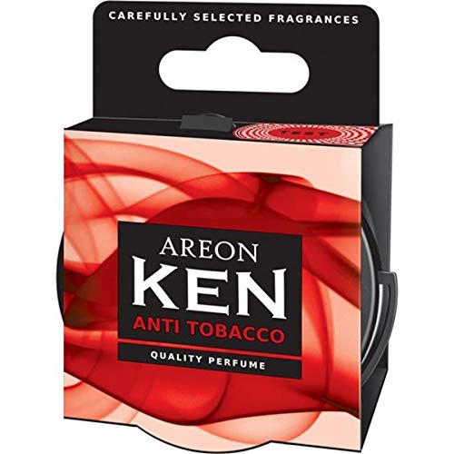 AREON Ken Ambientador Coche Aire Antitabaco Lata Debajo Asiento Olor Rojo 3D (Pack de 3)