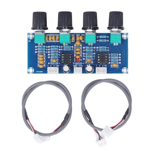 Chiffonade Dual Channel Preamp Module NE5532 Chip Tone Control Board for Digital Amplifiers 12-24V DC with Bass-Mid-High Adjustment(XH-A901)