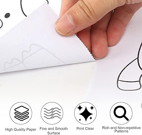 Children's Drawing Paper Roll, 118 * 11.8 inch Coloring Paper Roll for Kids, Children's Drawing Roll DIY Painting Drawing Color Filling Paper Educational Toys for Kids (Animal World) 4 413mVdS6wzL. AC