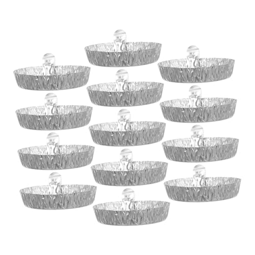 Cabilock 60ml Large Capacity Aluminum Foil Weighing Dish 50pcs Set Heat-Resistant Easy to Cle