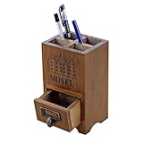Portalápices dispone de 4 compartimentos, se puede organizar, papelería, cosméticos, cepillos de maquillaje y otras cosas de las necesidades diarias, mantén tu escritorio ordenado.