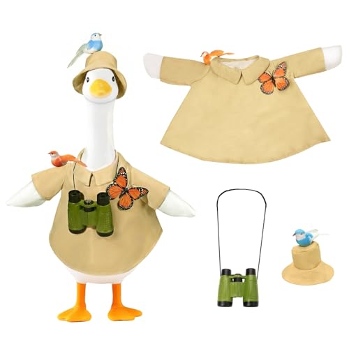 LANGFON Spring Explorer Porch Goose Outfits for 23" Cement Plastic