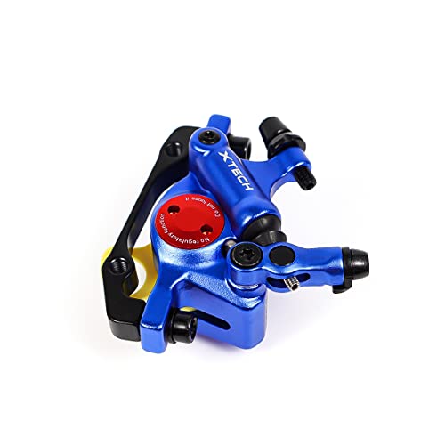 Cnc Mtb Hydraulic Disc Brake Set，Bike Disc Brake Sets Front And Rear Line Pulling Hydraulic Disc Brake，Blue. #TOP3