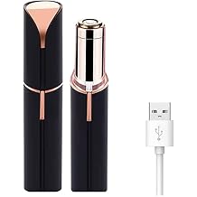 Facial Hair Removal for Women Painless Hair Remover, Waterproof Shaver Razor Hair Remover with LED Light for Face Upper Mustache Lip Chin, Rechargeable Matte Black