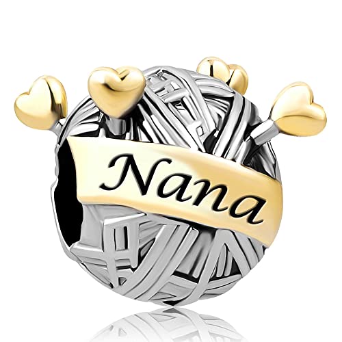 Abalorio de bola de tejer para personalizar el brazalete de mamá