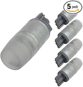 T10 Wedge Base Omnidirectional 1W LED Light Bulb 12V AC/DC 5-Pack, Warm White, 14605WWx5