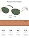 SOJOS Trendy Oval Polarized Sunglasses for Women Men, Retro Fashion Round Shades SJ1255, Tortoise/Green