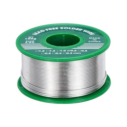 Image of MECCANIXITY Rosin Core Solder, 100g Tin Solder Wire Flux Core Solder 0.8mm for Electrical Soldering, Sn99.3 Cu0.7