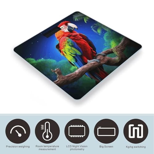 Báscula de baño digital con pantalla LCD grande y cuerpo de vidrio templado miniatura 3