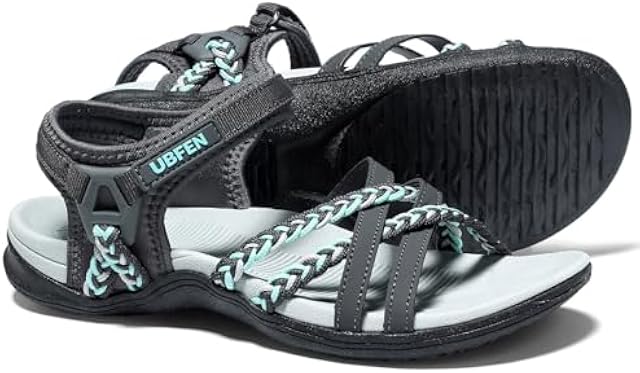 UBFEN Womens Hiking Sandals with Comfortable Arch Support