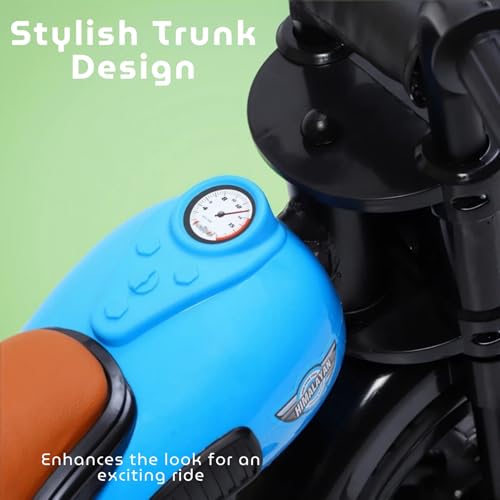 Image of eHomeKart Himalayan Kids Tricycle - Front Headlight, Musical - 1 Year to 5 Years - Trike for Indoor and Outdoor - Up to 30 Kgs - Made in India, Black