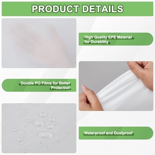 30 Pcs 22 x 22 Inch Foam Packing Pouches, Packing Foam Moving Supplies by Dunzoom - Used condition - Image 3