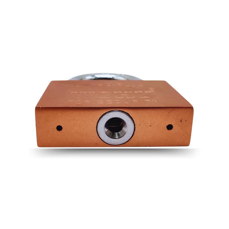 Image of Copper Colour Heavy Duty Brass Cylinder Lock with 3 Keys Cycle Lock