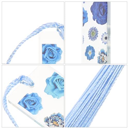 Marque-pages en fleurs véritables et résine transparente de haute qualité