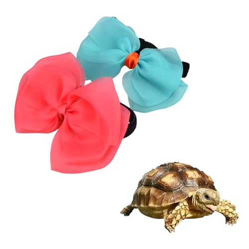 pinklilycare Schildkröten-Fliege mit verstellbarem Riemen, Kostüme für Schildkröten-Kostüm, Haustier-Schildkrötendekoration, Schildkröte, Tutu, Haustier-Schildkrötenbedarf, Grün, 2 Stück