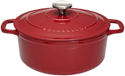 Chasseur 3.25-quart Red French Enameled Cast Iron Round Dutch Oven