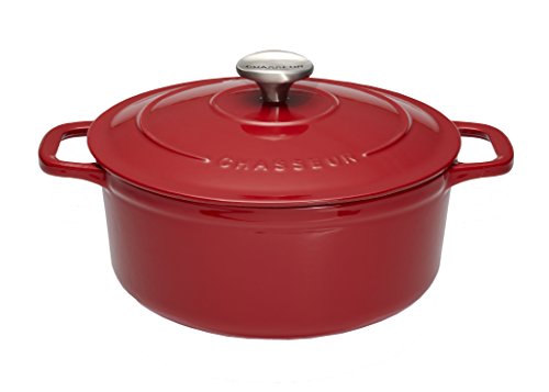 Chasseur 3.25-Quart Red French Enameled Cast Iron Round Dutch Oven #TOP22