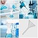 Luxshiny Glass Triangle Laboratory Funnel 75mm Borosilicate Glass Filter Stem for Chemical Filtration and Liquid Transfer in Scientific and Industrial Use