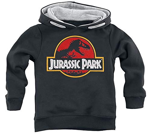 cotton division Jurassic Park Classic Logo Kinder & Babies Kapuzenpullover schwarz 116