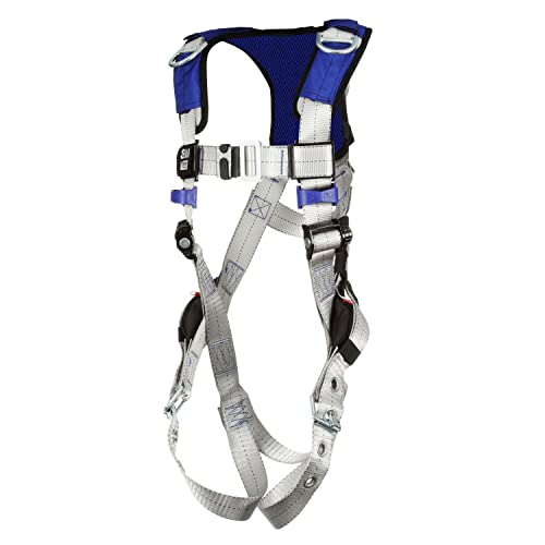 Image of 3M DBI-SALA ExoFit X100 Comfort Vest Retrieval Safety Harness Fall Protection, ANSI, OSHA, Shoulder and Back D-Rings, Padding on Back and Hips, Pass-through Chest Buckle, Tongue Leg Buckles, 1401156,S