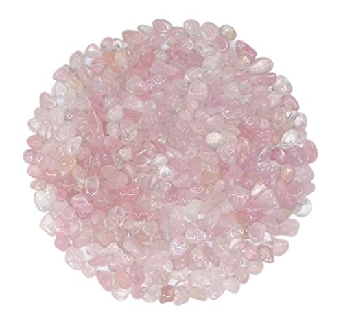 Mina Heal 1 LB Small Size Rose Quartz Rough Crystals Natural & Genuine for Wicca Reiki Crystal Healing Meditation Deco