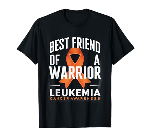 Concientización sobre la leucemia Best Friend Of A Warrior Orange Ribbon Camiseta