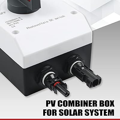 32A DC 1200V PV Solar Disconnect Switch, IP66 Waterproof & Lightning Protection & Anti-UV Solar Circuit Isolator Box for Solar Panels (International Standard: IEC60947-3)