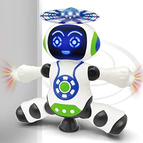 Brinquedo Robô Musical 360 Graus Com Som E Luz Ótimo Presente Brinquedo Boneco Musical Com Luz Dance