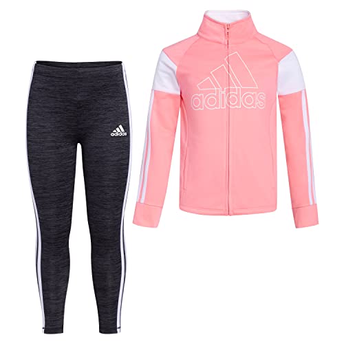 adidas girls 2 Piece Tricot Jacket & Tight Set
