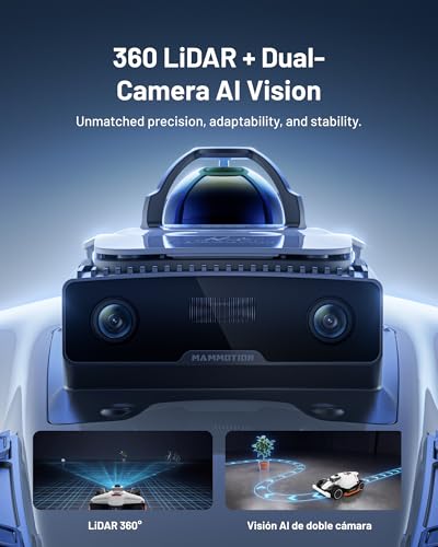 Image of Mammotion LUBA 3 AWD 1500H Robot Lawn Mower for 0.37 Acre, 360 LiDAR+Dual-Camera AI Vision, All-Wheel-Drive for 80% Slopes, 15 Multi-Zone Management, Cutting Height 2.2 inch-4.0 inch