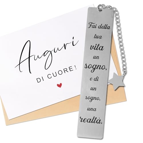 Segnalibro Particolare Metallo con Frasi Motivizionali, Segnalibro...