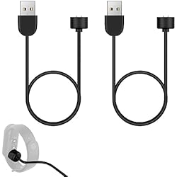 Cargador Mi Band 5 Amazon Olakin 2Pcs Cargador Compatible con Mi Band 5, Mi Band 6, Mi Band 7 40CM Cable de Carga Magnético (Negro)