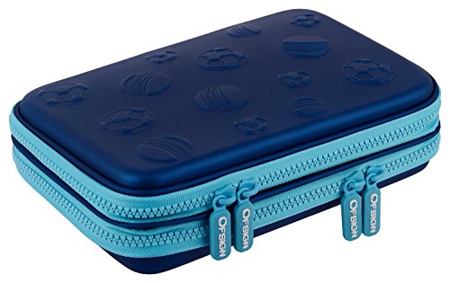 Ofsign Double Zipper Hard Eva Pencil Pouch Football Art Multipurpose Gadget Organizer Case with Mesh Pocket Passport Holder Pencil Case (Blue) Ofsign Double Zipper Hard Eva Pencil Pouch Football Art Multipurpose Gadget Organizer Case with Mesh Pocket Passport Holder Pencil Case (Blue)