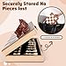 Joneytech Wooden Chess Set,11.5 inch Magnetic Chess Board Folding Design with Storage Travel Chess Game for Kids, Adults and Family Game Night