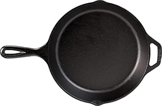 Lodge Pre-Seasoned Cast Iron Skillet for Indoor and Outdoor Use. Induction Frying Pan. Oven, Grill and Metal Utensil Safe Skillet Frying Pan with Pouring Lips. Made in The USA. 30.5 cm/12 inch