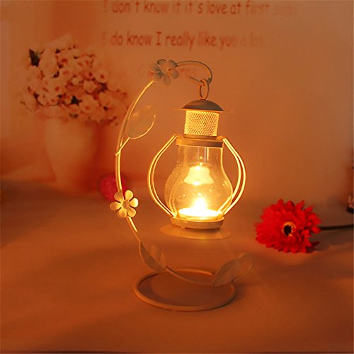 2 Colors Wedding Gift Metal Lantern Iron Candle Holder House Decoration