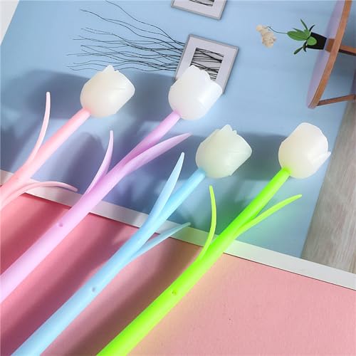 Bolígrafos de Gel Flor Rosa Cambia Color Paquete 12 pcs miniatura 6