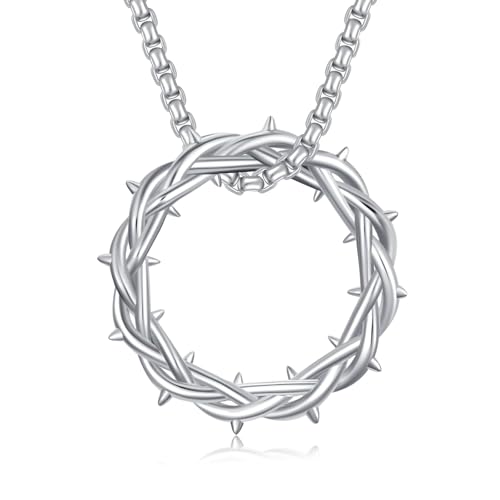 Seiyang Crown of Thorns Necklace for Men Women 925 Sterling