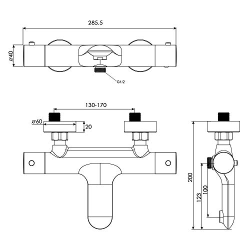 Grifo-Termostatico-para-Banera-y-Ducha-de-Laton-Grifo-Termostatico-Ducha-con-dos-salidas-de-agua-Grifo-de-Banera-Termostatico-con-Boton-de-Seguridad-de-38-Cromo