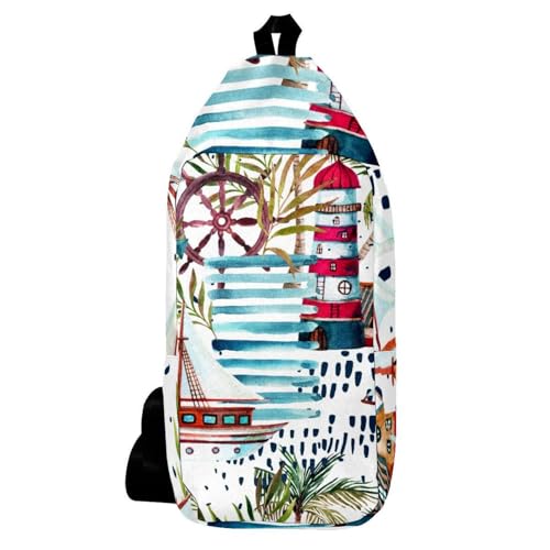 Mochila bandolera de palmeras para viajes y senderismo en pareja