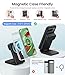 3 in 1 Magnetic Foldable Wireless Charger for Google Pixel Watch 3/2, 15W Fast Mag-Safe Charging Stand for Pixel 10 Pro XL/10 Pro Fold/10/9/8/7/6 Pro & Buds(Not Pixel Watch 4/1) with Adapter, Black