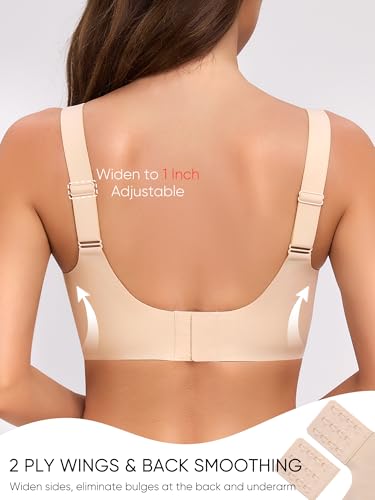 Image of Gailife Crossover Bras for Women No Underwire Wireless Bralettes Seamless Supportive T Shirt Everyday Bras