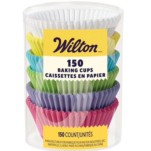 Catálogo de Capacillos para cupcakes los 10 mejores. 48 Wilton 415-1624 Assorted Pastel Rainbow Standard Baking Cup Mega Pack, 150 Count