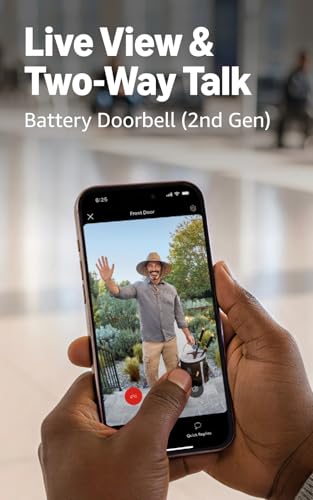 Image of Ring Battery Doorbell (newest model), Speckled Gray with Chime (newest model), White